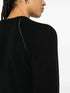 raglan-sleeves trimmed jumper